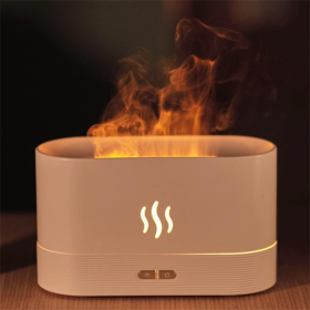 Flame Air Diffuser Humidifier,Upgraded Scent Diffuser For Essential Oils,Ultrasonic Aromatherapy,Fire Mist Humidi With 2 Brightness,Auto-Off Function