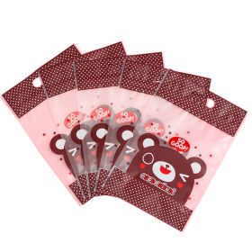 50 Pack Stand Up Pouch Bags with Zip Lock for Food Storage Party Favor - Cute Happy Bear