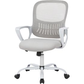 Office Computer Gaming Desk Chair,Mid-Back Mesh Rolling Work Swivel Task Chairs with Wheel,Comfortable Lumbar Support,Desk Chair