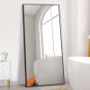 Dolonm 71x32 Inch Full Length Mirror, Modern Design Standing Floor Mirror, Full Body Mirror for Living Room, Bedroom, Bathroom, Cloakroom, Hallway, Bl