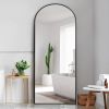 Dolonm 65x22 Inch Arch Full Length Mirror, Modern Design Standing Floor Mirror, Full Body Mirror for Living Room, Bedroom, Bathroom, Cloakroom, Hallwa