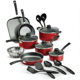 Tramontina Primaware 18 Piece Non-stick Cookware Set, Red