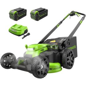 40V 25" Brushless Cordless (Self-Propelled) Lawn Mower (75+ Compatible Tools), (2) 4.0Ah Batteries and Dual Port Rapid Charger