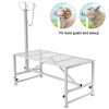 VEVOR Goat & Sheep Stand, 47x23 inch Livestock Stand, Metal Livestock Milking and Shearing Stand 21" to 33" Adjustable Height, with Headpiece and Nose