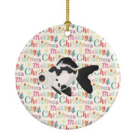 Telescope Eye Goldfish Christmas Ceramic Ornament Christmas Tree Hanging Decorations for Home Christmas Holiday, Party, Gift, 3 in, Multicolor