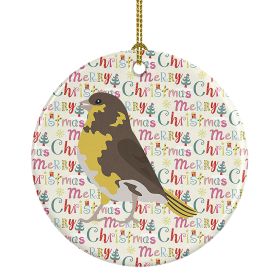 Spanish Canary Christmas Ceramic Ornament Christmas Tree Hanging Decorations for Home Christmas Holiday, Party, Gift, 3 in, Multicolor