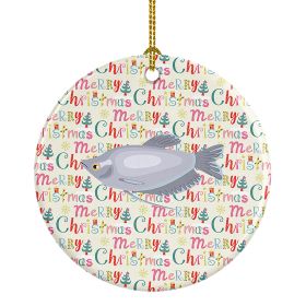 Moonlight Gourami Christmas Ceramic Ornament Christmas Tree Hanging Decorations for Home Christmas Holiday, Party, Gift, 3 in, Multicolor