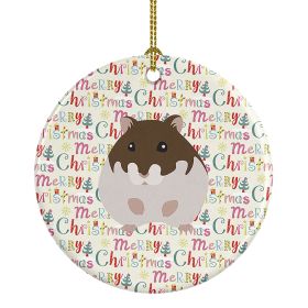 Dzungarian Hamster Christmas Ceramic Ornament Christmas Tree Hanging Decorations for Home Christmas Holiday, Party, Gift, 3 in, Multicolor