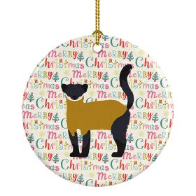 Yellow-Throated Marten Christmas Ceramic Ornament Christmas Tree Hanging Decorations for Home Christmas Holiday, Party, Gift, 3 in, Multicolor