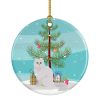 NEW Chinchilla Persian Longhair Cat Christmas Ceramic Ornament Christmas Tree Hanging Decorations for Home Christmas Holiday, Party, Gift, 3 in, Multi