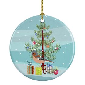 Finch Merry Christmas Ceramic Ornament Christmas Tree Hanging Decorations for Home Christmas Holiday, Party, Gift, 3 in, Multicolor