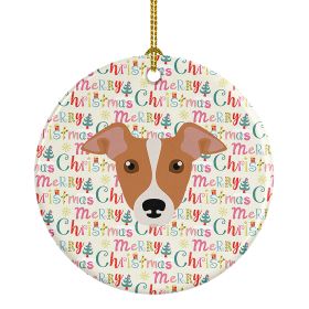 Italian Greyhound Merry Christmas Ceramic Ornament Christmas Tree Hanging Decorations for Home Christmas Holiday, Party, Gift, 3 in, Multicolor