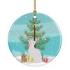 NEW Arabian Mau Cat Christmas Ceramic Ornament Christmas Tree Hanging Decorations for Home Christmas Holiday, Party, Gift, 3 in, Multicolor