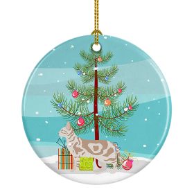 NEW Sokoke Cat Christmas Ceramic Ornament Christmas Tree Hanging Decorations for Home Christmas Holiday, Party, Gift, 3 in, Multicolor