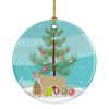 NEW Singapura Cat Christmas Ceramic Ornament Christmas Tree Hanging Decorations for Home Christmas Holiday, Party, Gift, 3 in, Multicolor