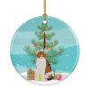 NEW Aegean Cat Christmas Ceramic Ornament Christmas Tree Hanging Decorations for Home Christmas Holiday, Party, Gift, 3 in, Multicolor