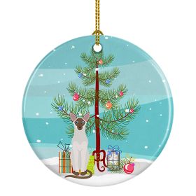 NEW Colorpoint Shorthair Cat Christmas Ceramic Ornament Christmas Tree Hanging Decorations for Home Christmas Holiday, Party, Gift, 3 in, Multicolor