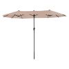 13 ft. Market No Weights Patio Umbrella 2-Side - Beige