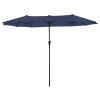 13 ft. Market No Weights Patio Umbrella 2-Side- Blue