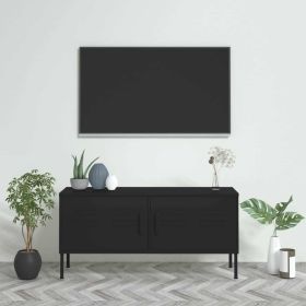 TV Stand Black 41.3"x13.8"x19.7" Steel