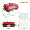 Portable Charcoal Grill, Tabletop Outdoor Barbecue Smoker, Small BBQ Grill for Outdoor Cooking Backyard Camping Picnics Beach