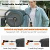 Giraffe Tools Retractable Garden Hose Reel 1/2 Inch x 130 ft, Super Heavy Duty, Any Length Lock, Slow Return System