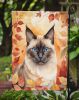 Birman Cat in Fall Leaves Garden Flag Mailbox Flag Decorative Yard Flag Banner Outside Patio Artwork Yard Flower Beds, Garden Size, Multicolor