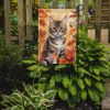 American Bobtail Cat in Fall Leaves Garden Flag Mailbox Flag Decorative Yard Flag Banner Outside Patio Artwork Yard Flower Beds, Garden Size, Multicol