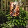 Abyssinian Cat in Fall Leaves Garden Flag Mailbox Flag Decorative Yard Flag Banner Outside Patio Artwork Yard Flower Beds, Garden Size, Multicolor