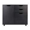 Halifax Wide Storage Cabinet; 2-Drawer; Filing Cabinet; Black