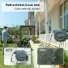 Giraffe Tools Retractable Garden Hose Reel 1/2 Inch x 130 ft, Super Heavy Duty, Any Length Lock, Slow Return System