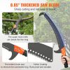 VEVOR Manual Pole Saw, 7.3-27 ft Extendable Tree Pruner, Sharp Steel Blade High Branches Trimming, Manual Branch Trimmer with Lightweight 8 Fiberglass