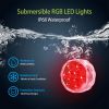 4Pcs Submersible RGB LED Lights IP68 Waterproof Underwater Color Changing Lamps Remote Control