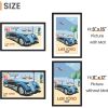 11x17 Picture Frame Set of 5, Display Pictures 9x15 with Mat or 11x17 Without Mat, Wall Gallery Photo Frames, Black