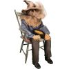 Spirit Halloween Sitting Scarecrow Animatronic | Halloween D√©cor | Horror D√©cor | 4.5 Feet , Scary Decoration , Motion and Sound