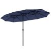 13 ft. Market No Weights Patio Umbrella 2-Side- Blue