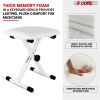 5 Core Keyboard Bench X Style Piano Stool Thick Padded Seat 16.3 to 19.6 inch Adjustable Keyboards Chair White - KBB 02 WH