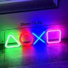 1pc PS Game Symbol Shape Neon Sign, PS Game Chart Lamp Battery/USB Power Supply, Used For Table And Wall Decoration Lights, Suitable For Game Room Dor