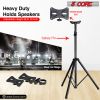 5 Core Speaker Stand Tripod Floor Heavy Duty Adjustable Up to 72 Inch DJ Studio Monitor Stands Pole Mount  - SS HD 1PK BLK BAG