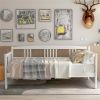 Modern Solid Wood Daybed, Multifunctional, Twin Size, White