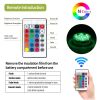 4Pcs Submersible RGB LED Lights IP68 Waterproof Underwater Color Changing Lamps Remote Control