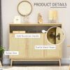 Sideboard Buffet Cabinet with Rattan Doors, Natural