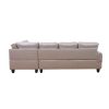 Latte Faux Leather Living Room Sofa Set B