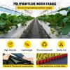 VEVOR 2*3FT300FT Premium Weed Barrier Fabric Heavy Duty 2.4OZ, Woven Weed Control Fabric, High Permeability Good for Flower Bed, Geotextile Fabric for