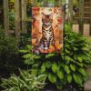 Bengal Cat in Fall Leaves Garden Flag Mailbox Flag Decorative Yard Flag Banner Outside Patio Artwork Yard Flower Beds, Garden Size, Multicolor