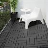 12X12in Plastic Flooring Drain Patio Tiles for Indoor and Outdoor Interlocking Cuttable Square Deck Tiles All Weather Use Flooring Covering Size 40pcs