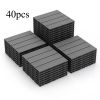 12X12in Plastic Flooring Drain Patio Tiles for Indoor and Outdoor Interlocking Cuttable Square Deck Tiles All Weather Use Flooring Covering Size 40pcs