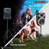 5 Core Speaker Stand Tripod Pair Tall Height Adjustable Heavy Duty DJ Light Floor Stands Universal 35mm Pole Mount PA Studio Monitor Large Subwoofer S