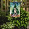 Dwelf Cat By the Christmas Tree Garden Flag Mailbox Flag Decorative Yard Flag Banner Outside Patio Artwork Yard Flower Beds, Garden Size, Multicolor