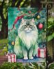 Persian Cat By the Christmas Tree Garden Flag Mailbox Flag Decorative Yard Flag Banner Outside Patio Artwork Yard Flower Beds, Garden Size, Multicolor